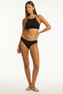 Sea Level Scalloped High Neck Top